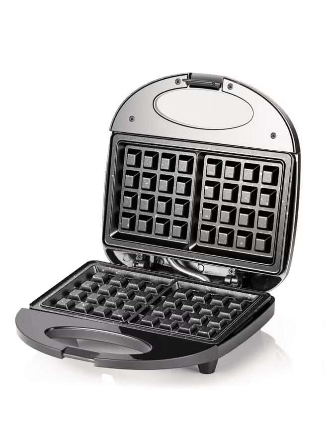 Raf R.2578H Waffle Maker, 750 Watts, Easy to Clean, Non-Stick Surface - Black