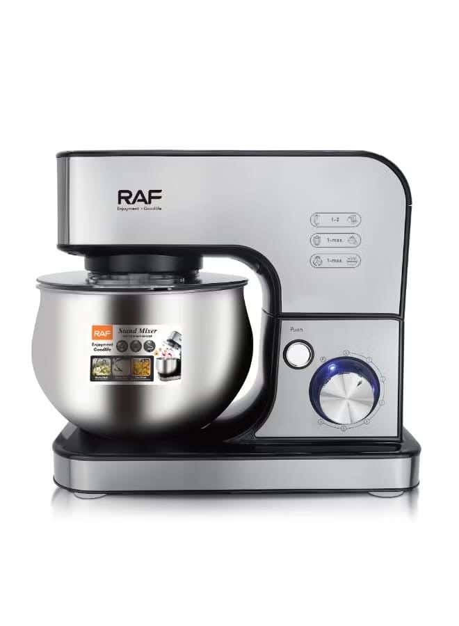 Raf R.6605 Stand Mixer, 1400 Watts, 5 Liters, Multi-Purpose - Silver