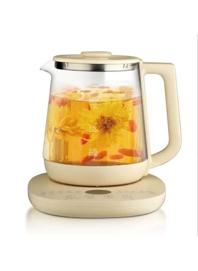 Raf R.7937 Glass Kettle, 1500W, 1.5L, Digital, 20 Programs - Off White