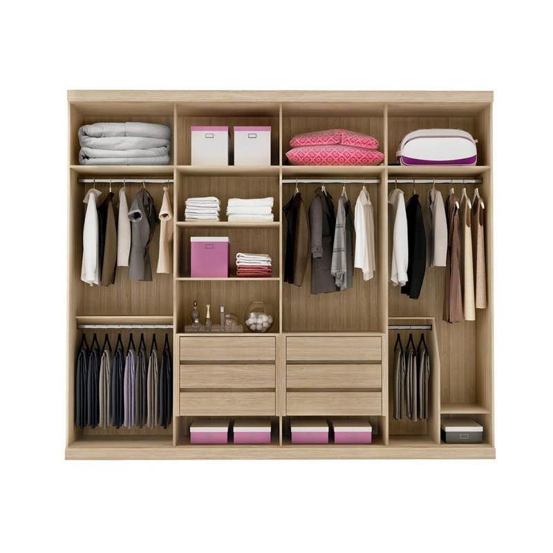MDF Wood Open Wardrobe, 200x50x240 Cm - Wooden