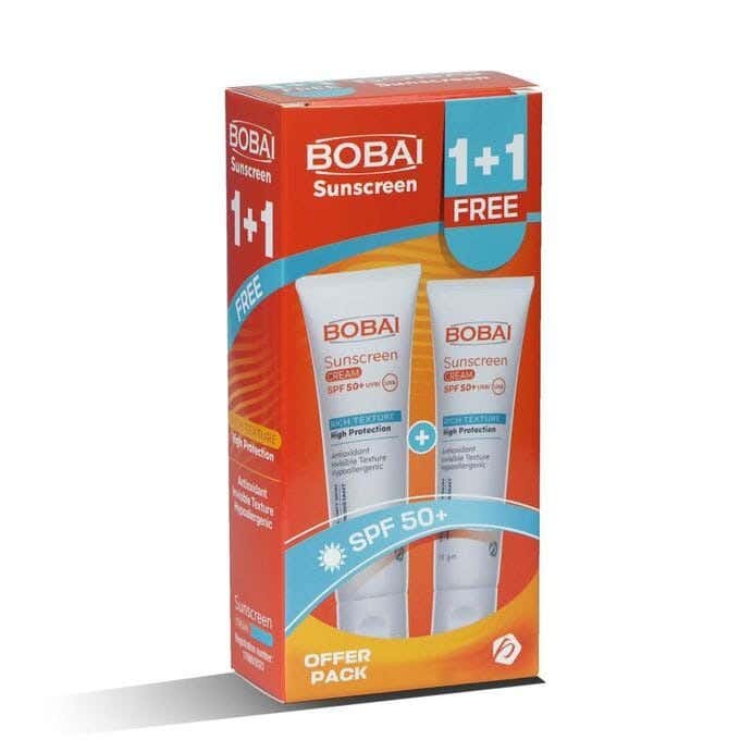 Sunscreen Cream Spf 50+Uvb/Uva Rich Texture - 50Gm 1+1 From Bobai