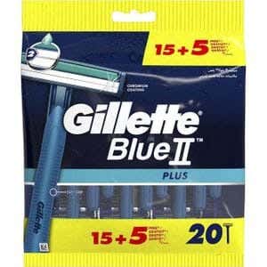 Blue Ii Plus Disposable Razors, 15+5 Free Razors From Gillette