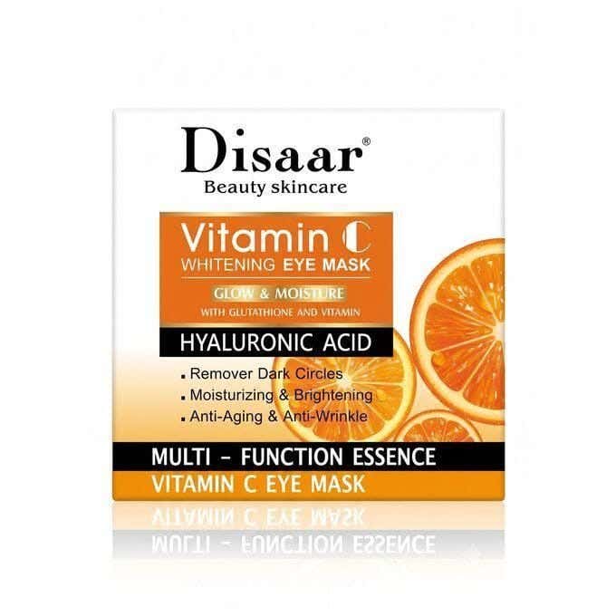 Vitamin C And Hyaluronic Acid Whitening Eye Mask With Glutathione, 24K Gold, 20Ml From Disaar