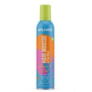 Ultra Hold Hair Mousse - Volume & Curl, Made In The Uk, 300Ml From Enliven