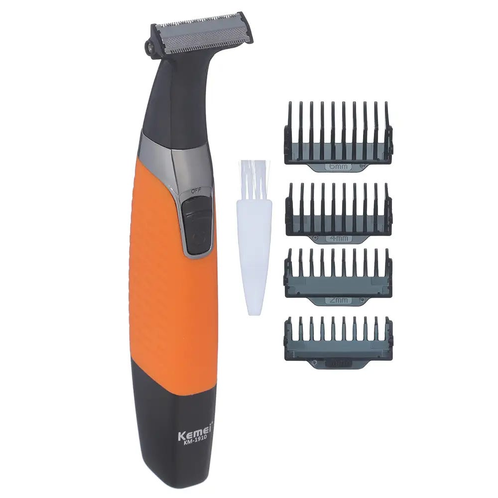 KM-1910 Waterproof Electric Eyebrow Trimmer USB Rechargeable Shaver for Men