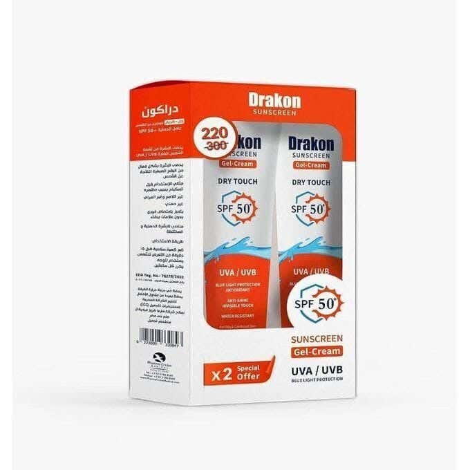 Sunscreen Cream Gel 60 Gm *2 From Drakon