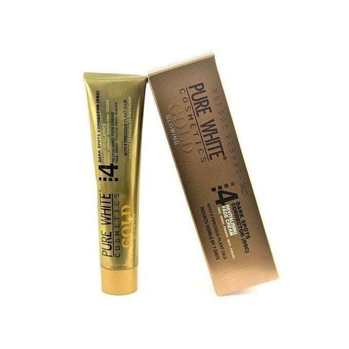 Gold Glowing Cream 4 Dark Spots Corrector Revitalising Fade Cream 40G From Pure White