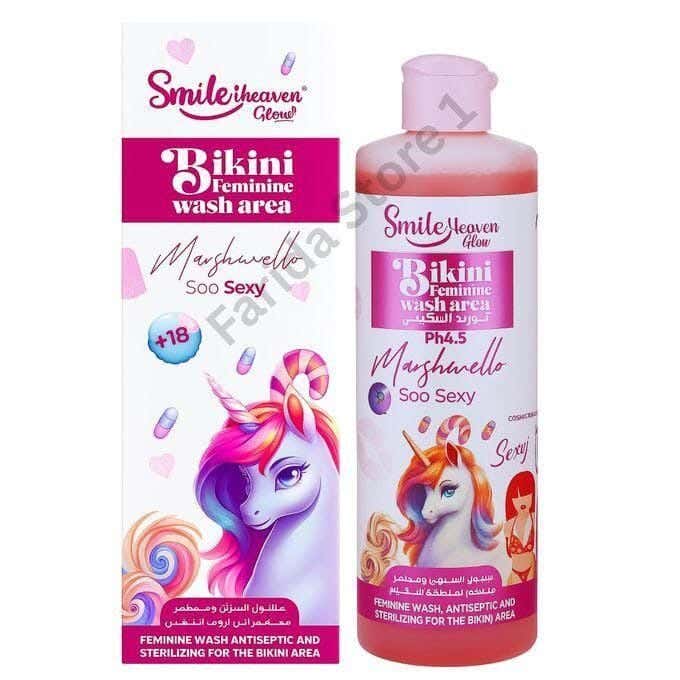 Bikini Feminine Wash, Marshmallow Scent, For Sensitive Areas From Smile
