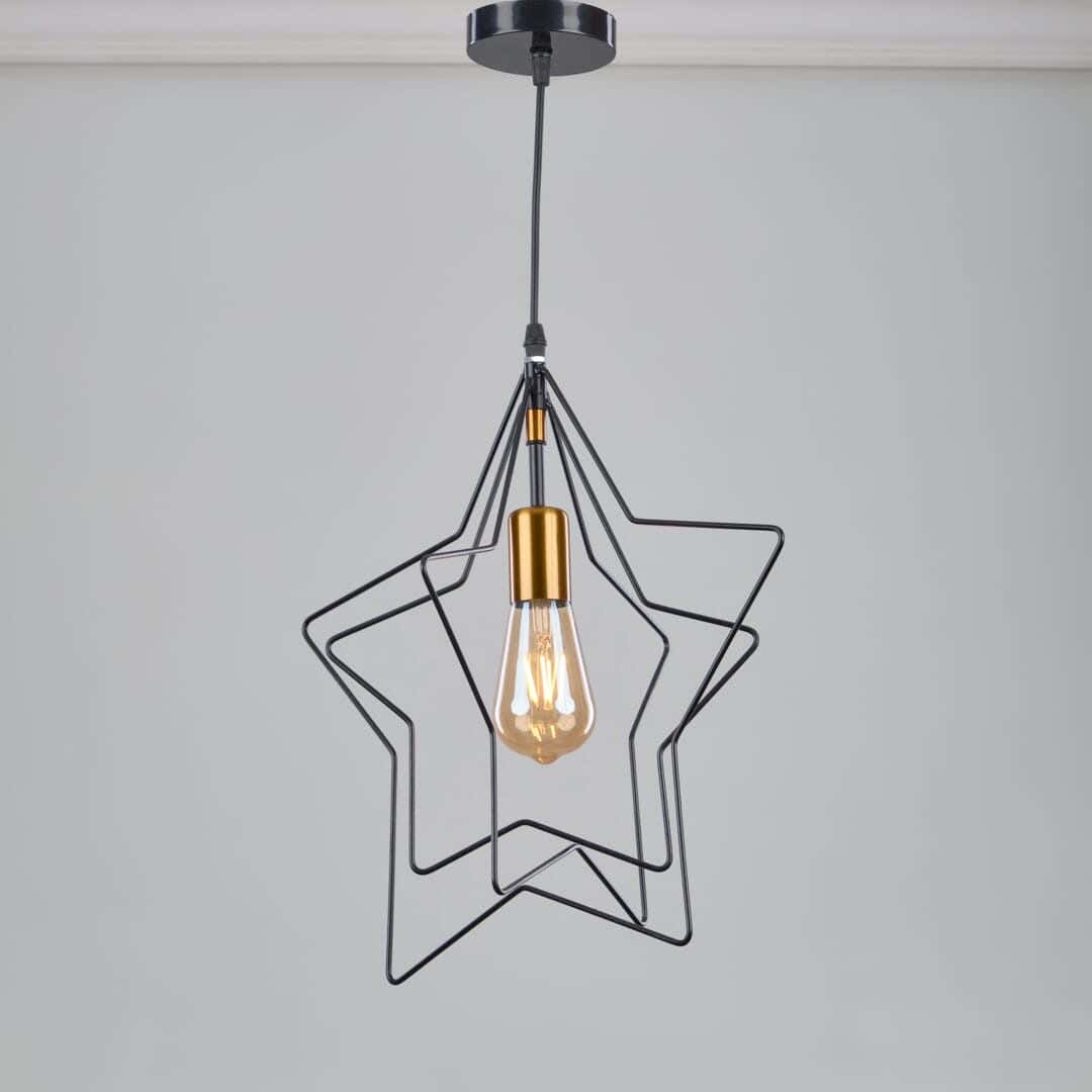 Modern Ceiling Fan, 30×30×60 Cm, Stainless Steel - Black