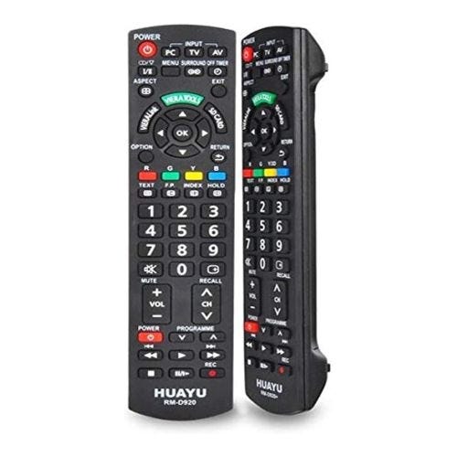 Huayu Remot Control, Compatible With Panasonic Screen Screen RM D920 - Black