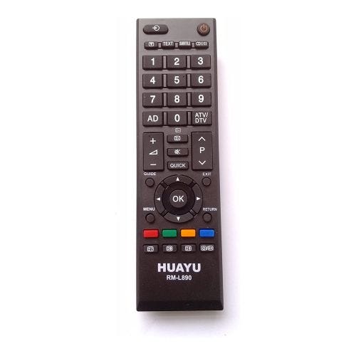 Huayu Remot Control, Compatible With Toshiba Screen Screen RM L890 - Black