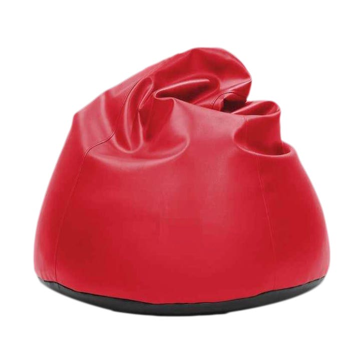 Leather Modern Bean Bag, 80×60 cm - Red