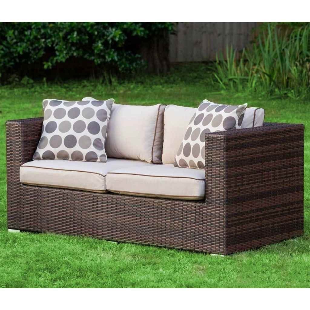 Rattan Athar Sofa, 70×140×70 cm - Brown