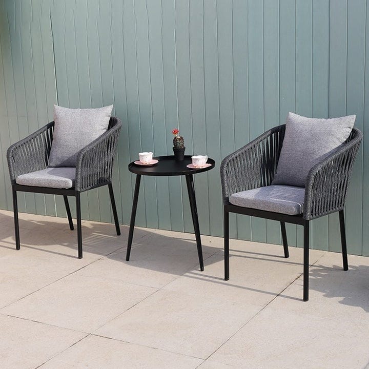 Table and 2 Athar Chair Set - Grey