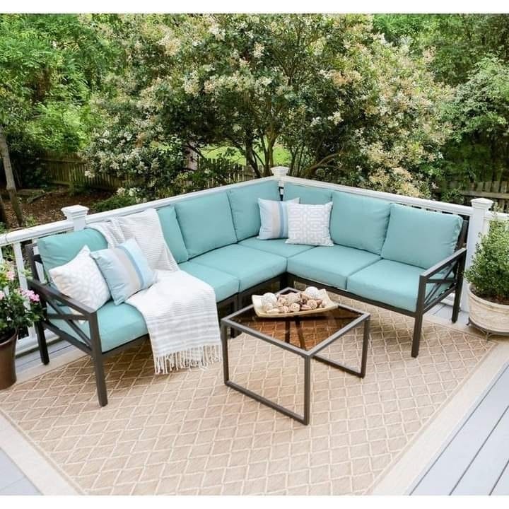 L-shaped corner sofa set with Athar coffee table - black