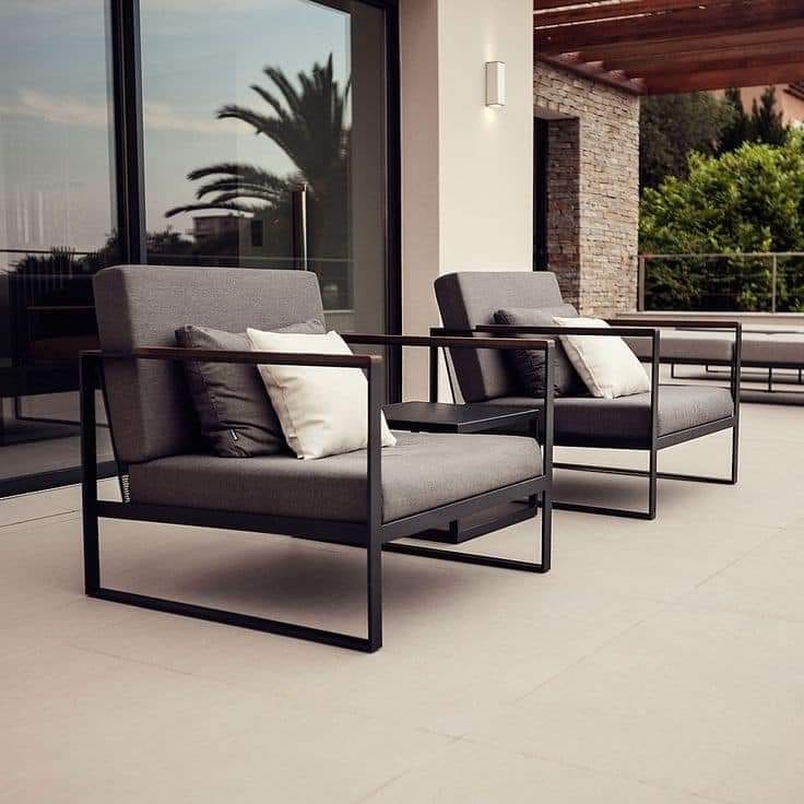Table and 2 Athar Chair Set - Black