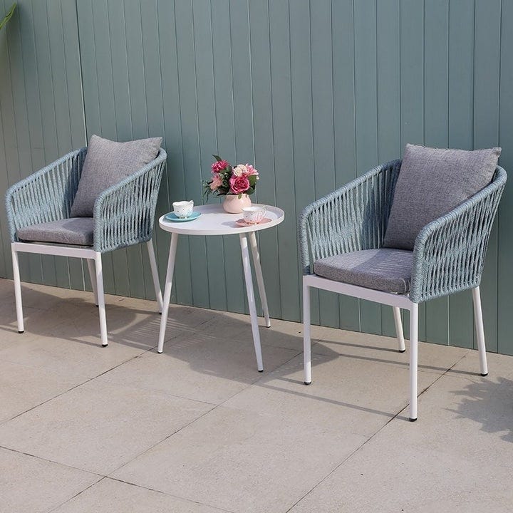 Table and 2 Athar Chair Set - Turquoise
