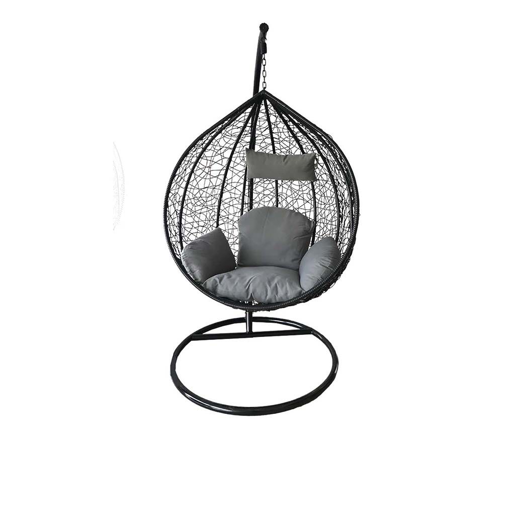 Relaxed rattan cup, individual, 95×105×60×195 cm - black