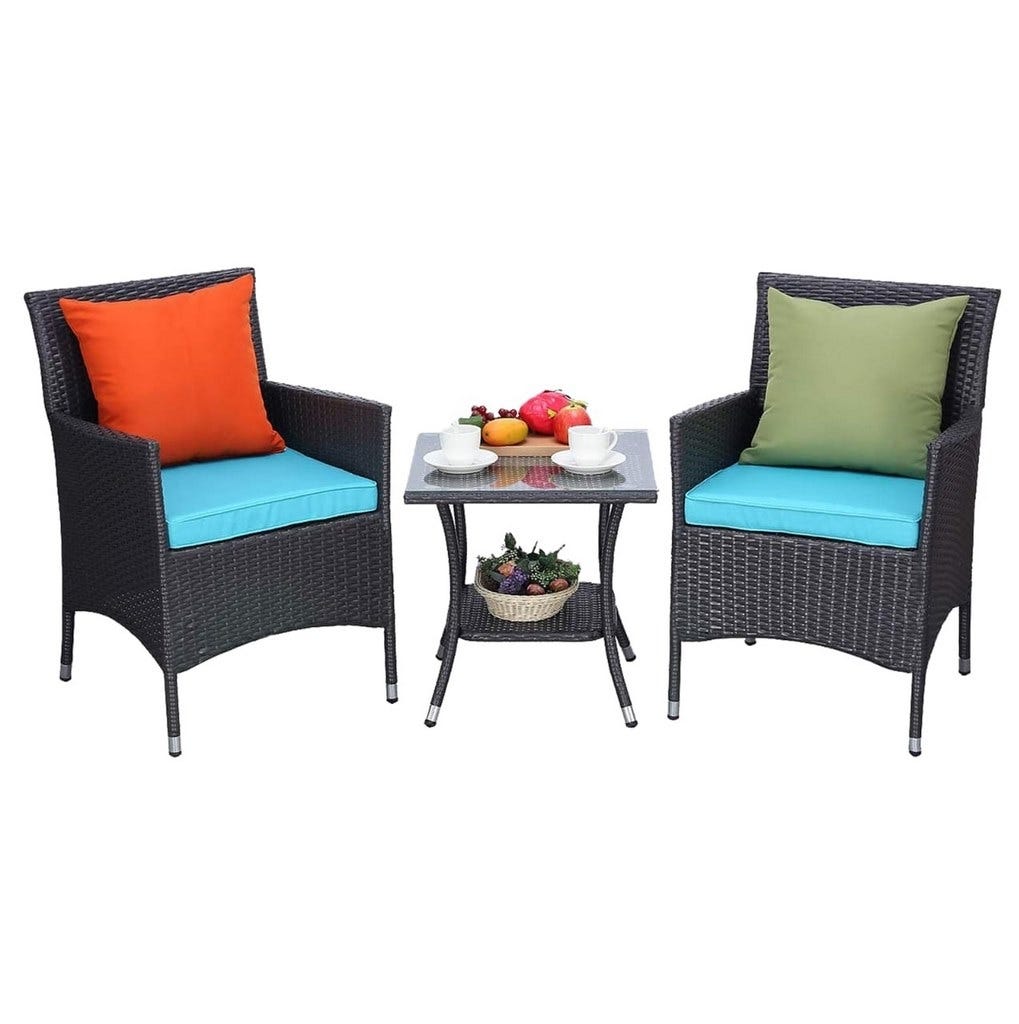 Table and 2 Athar Chair Set - Black