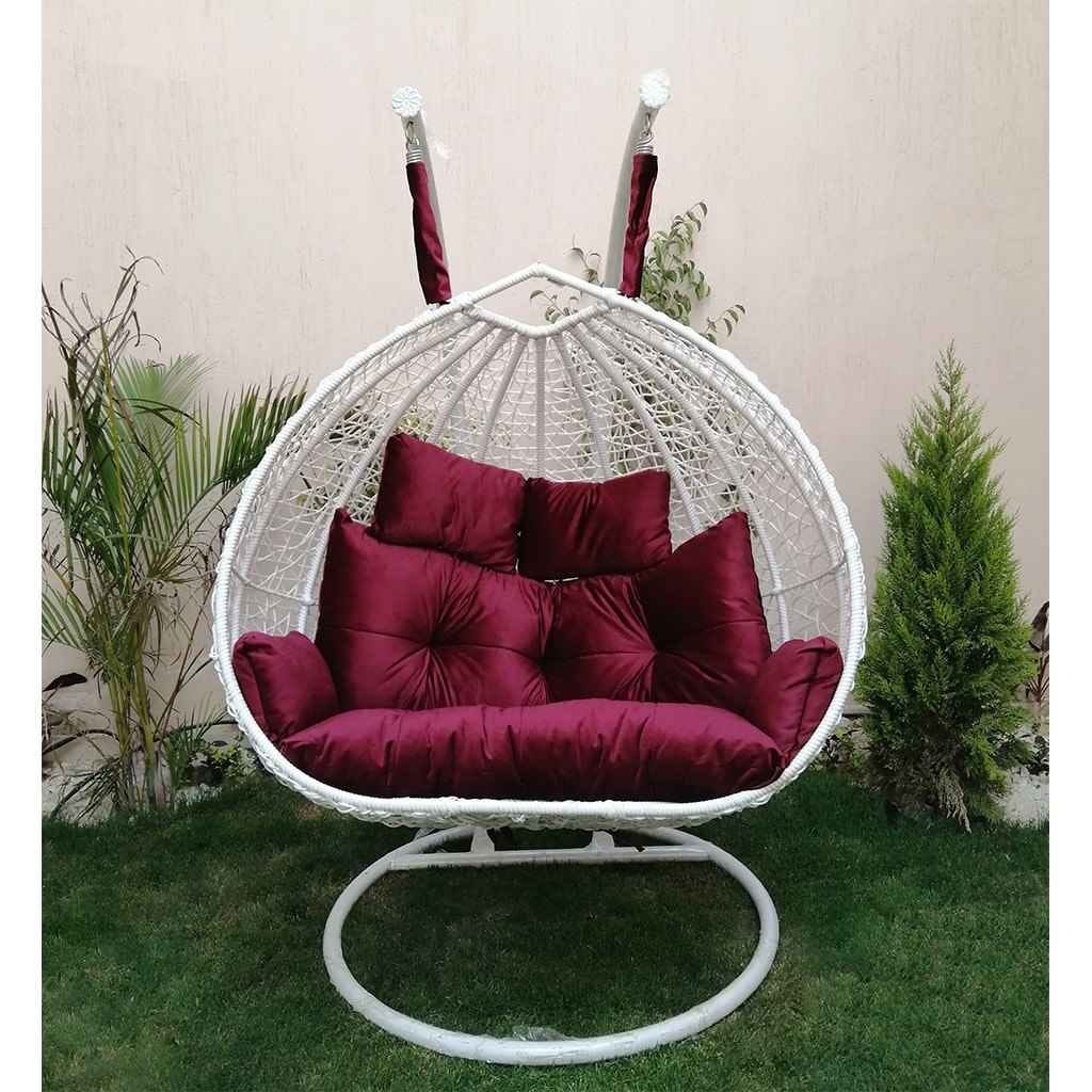 Athar Swing Sofa, 2-seater, 146×125×75×210 cm - White