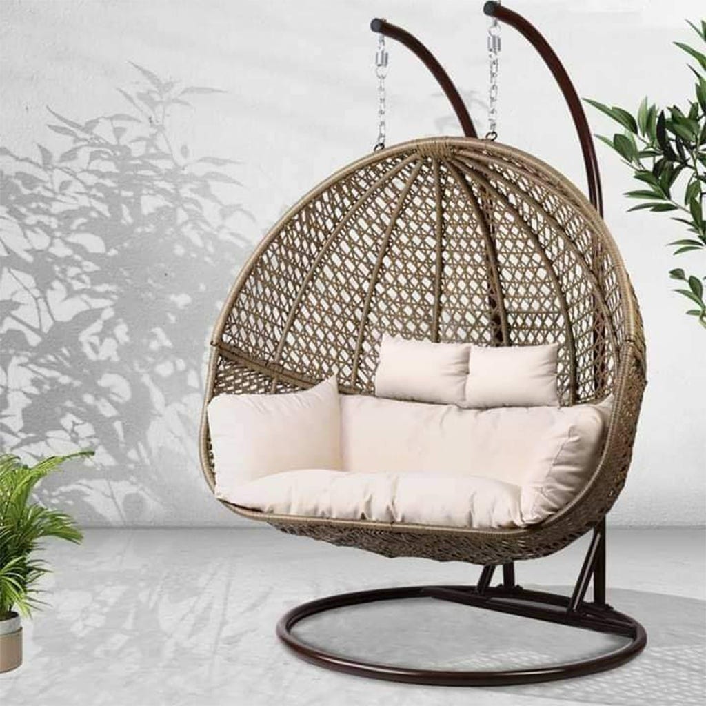 Athar Swing Sofa, 2-seater, 145×130×75×210 cm - Brown