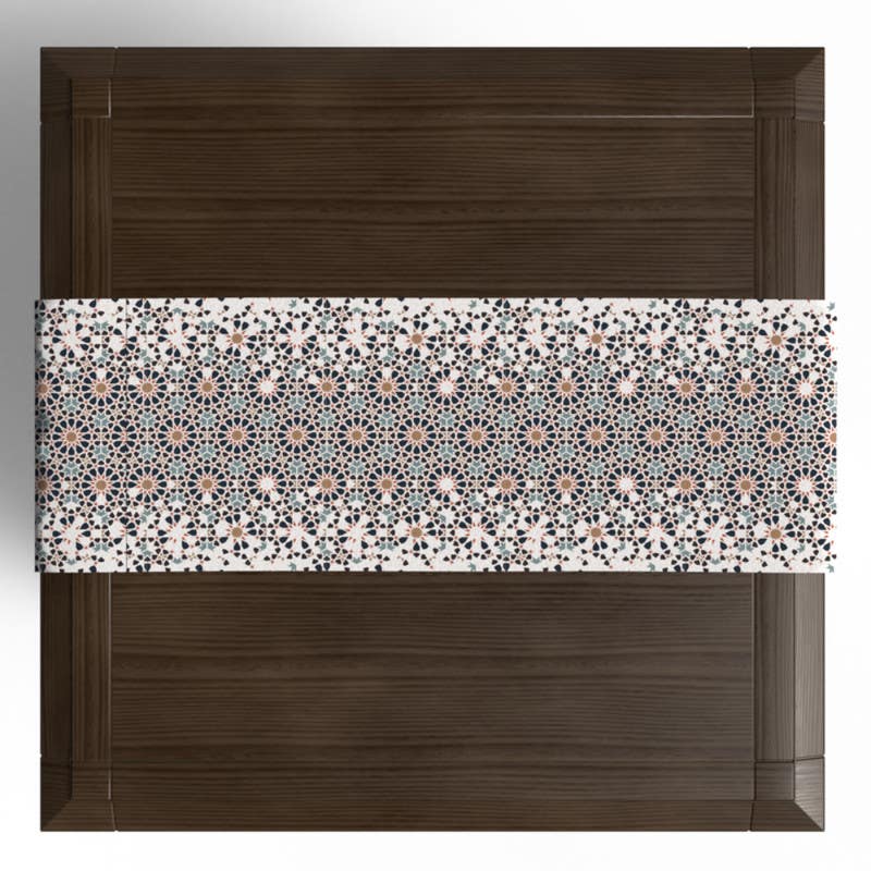 Velvet Runner TableCloth, 35×140 cm - Multicolor