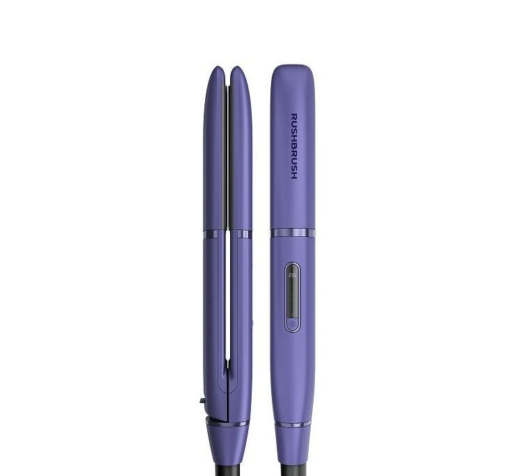 Rush Brush RB-X1 Lite Hair Straightener, 230 Degrees, LED Display, Ceramic - Purple