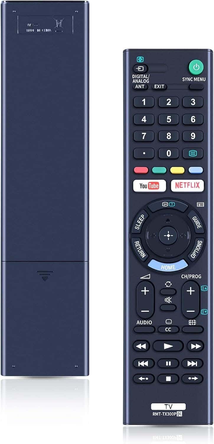 Wdzp Rmt-Tx300P Universal Remote Control For All Sony Lcd, Led, Hdtv, Smart, And Bravia Tvs With Youtube And Netflix Buttons - Black