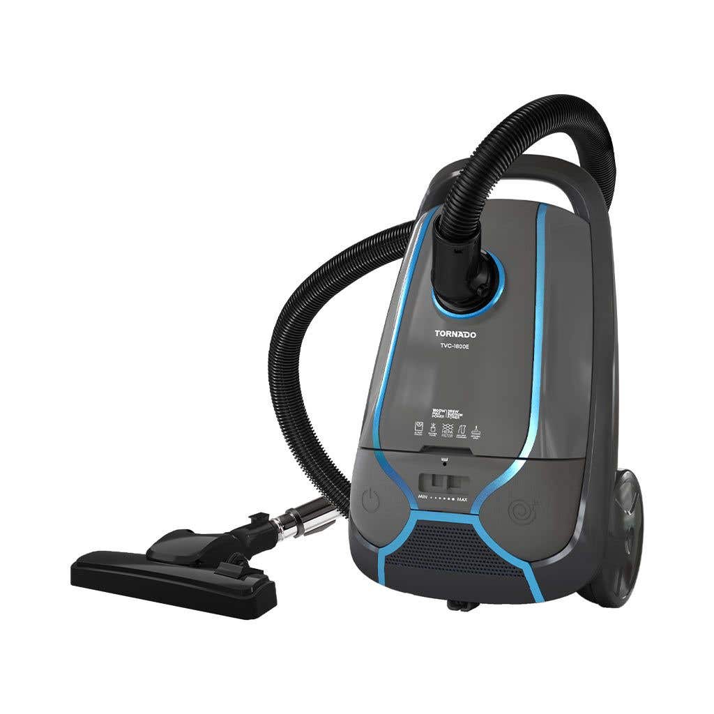 Tornado Vacuum Cleaner TVC-1800EG, 1800 Watt, HEPA Filter - Grey