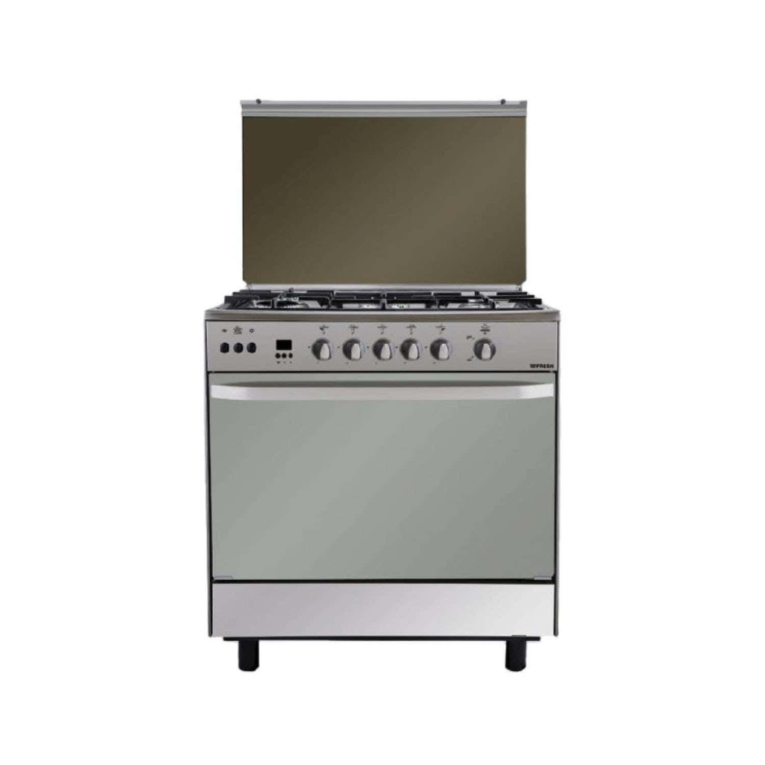 Fresh Hummer St Gas Cooker, Hummer Stainless Steel, 80 Cm, Digital - Silver