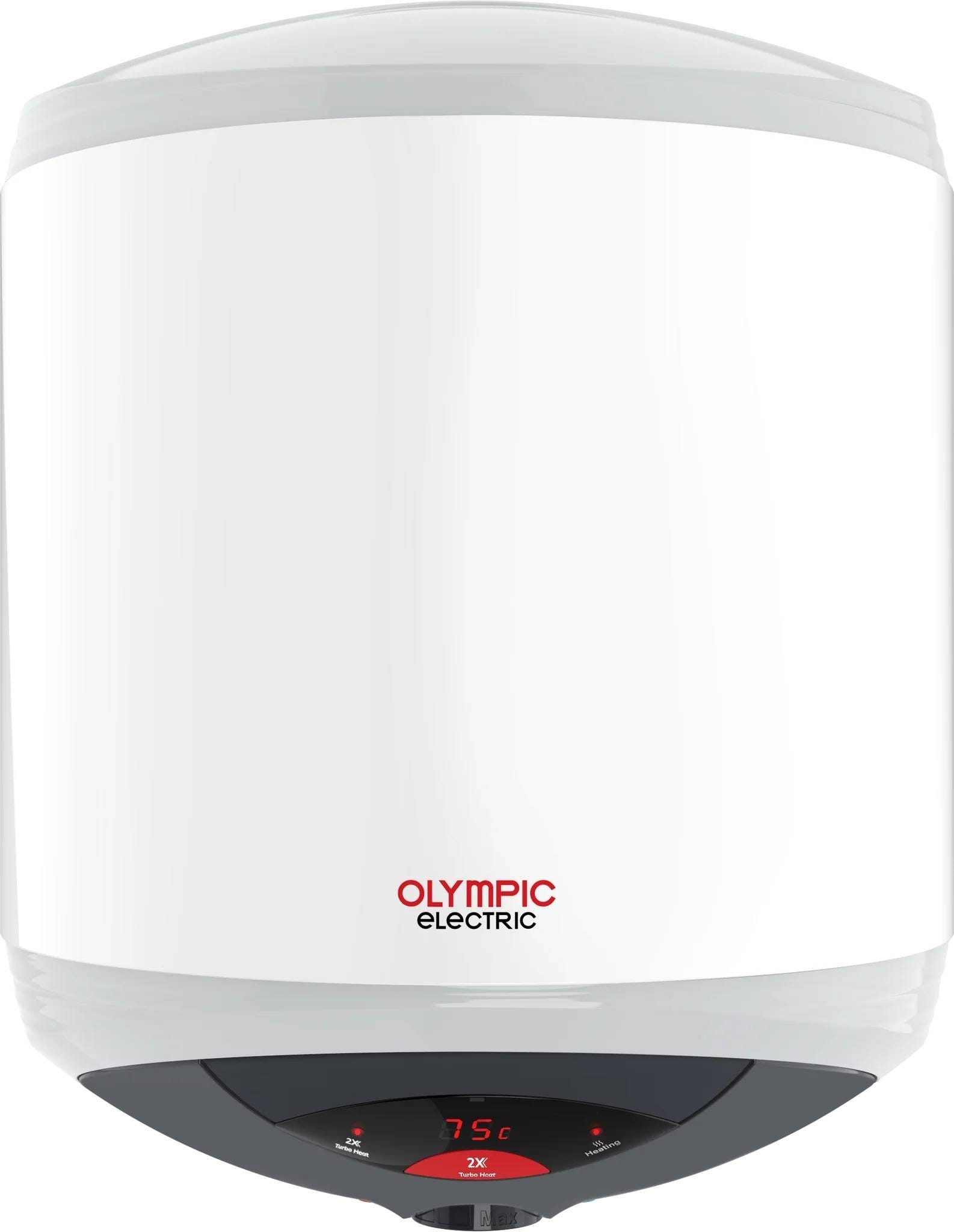 Olympic Electric Oye05021Wn Hero Turbo Electric Water Heater, 50 Liters, Adjustable Temperature - White