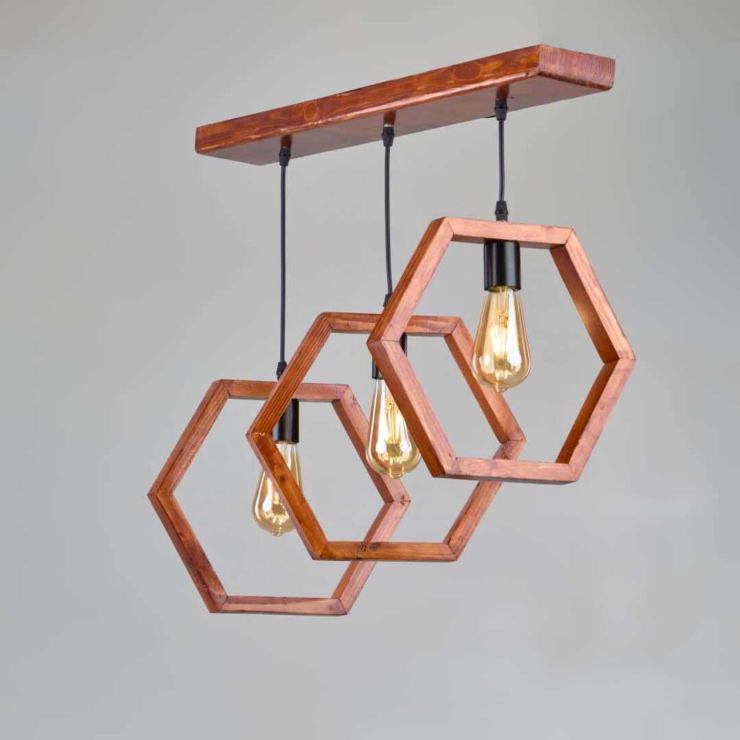 Modern Chandelier, 30X30X80 Cm, Wood