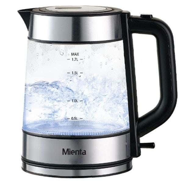 Meinta Pyrex Water kettle, 2200 watt, 1.7 Liter - Clear Black