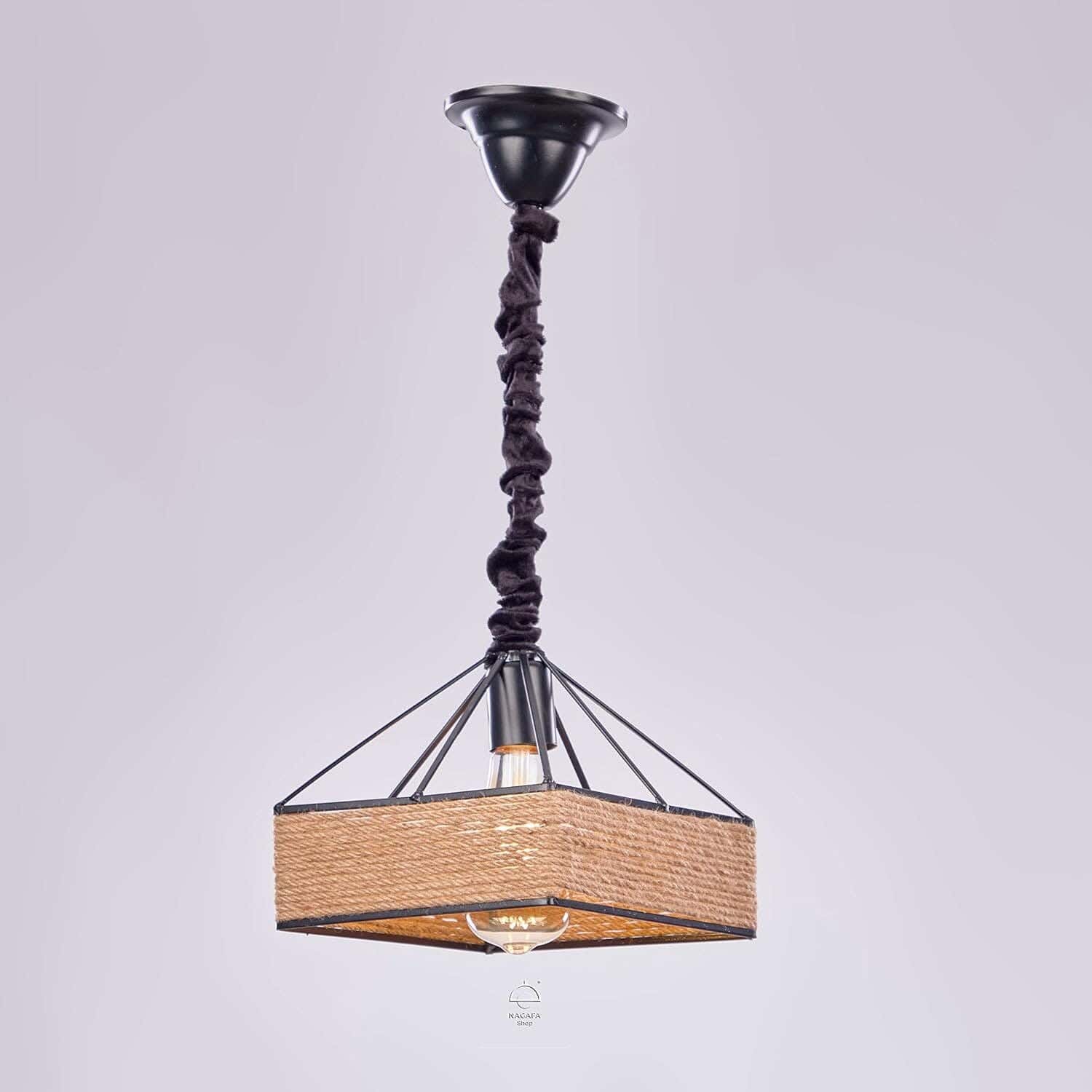 1-Light Ceiling Chandelier, 35 x 35 x 25 cm - Black Beige
