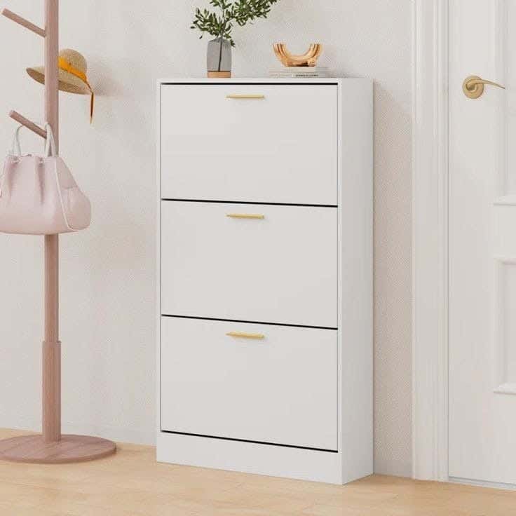Thai MDF Wood Shoe Organizer, 120x60x30 cm - White