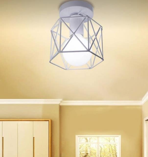 Modern Ceiling Chandelier, 21x21x18 cm - White