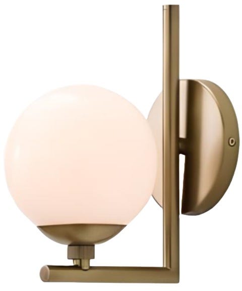Electrostatic Paint Wall Light Hanging, 1 Bulb, 25x15 cm - Champagne
