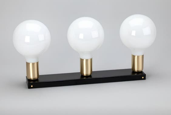 Modern Triple Chandelier, 50x15x15 cm - Black