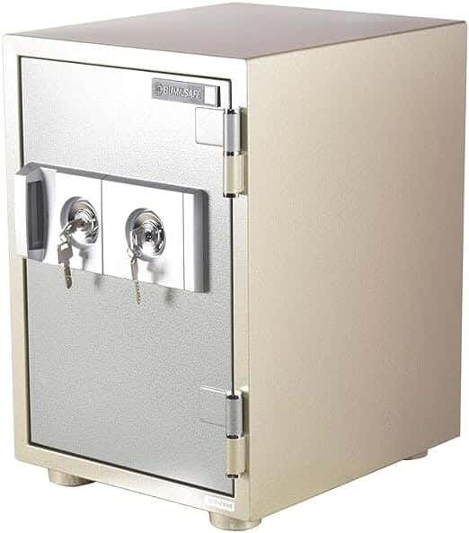 BumilSafes Armored Steel Horizontal Safe, Lock, Weight 51 Kg, 48.6 × 34.6 × 39.2 cm - Grey