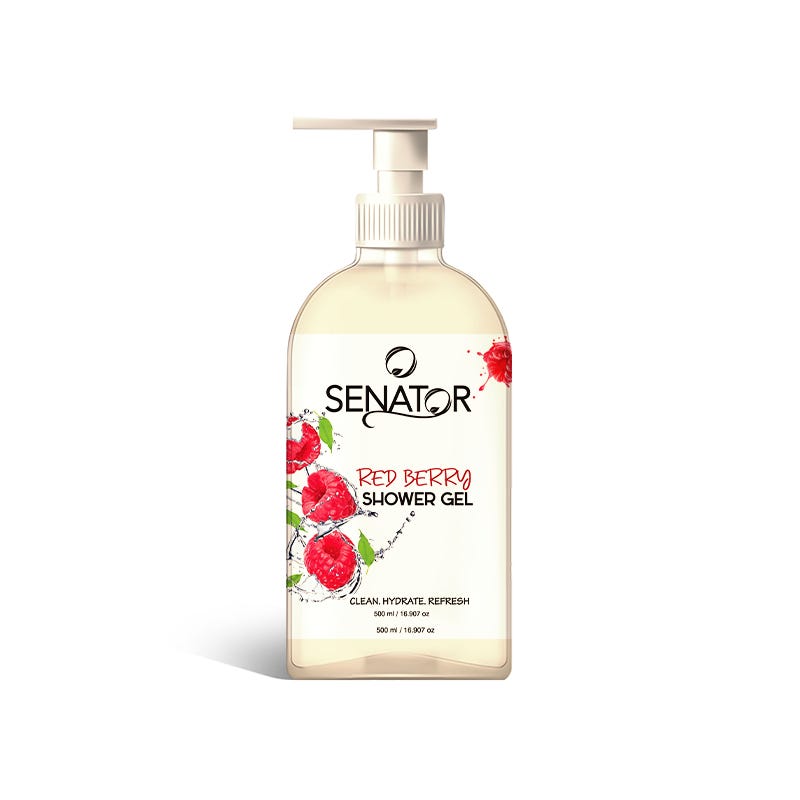 Medicated Shower Gel for Moisturizing and Fragrancing the Body, Red Berry Scent, 380 ml - Orange