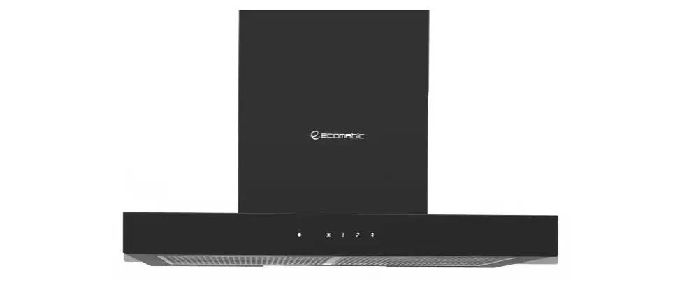 Ecomatic Built-in Cooker Hood, 60 cm, with Remote Control, H6308TTBK - Black