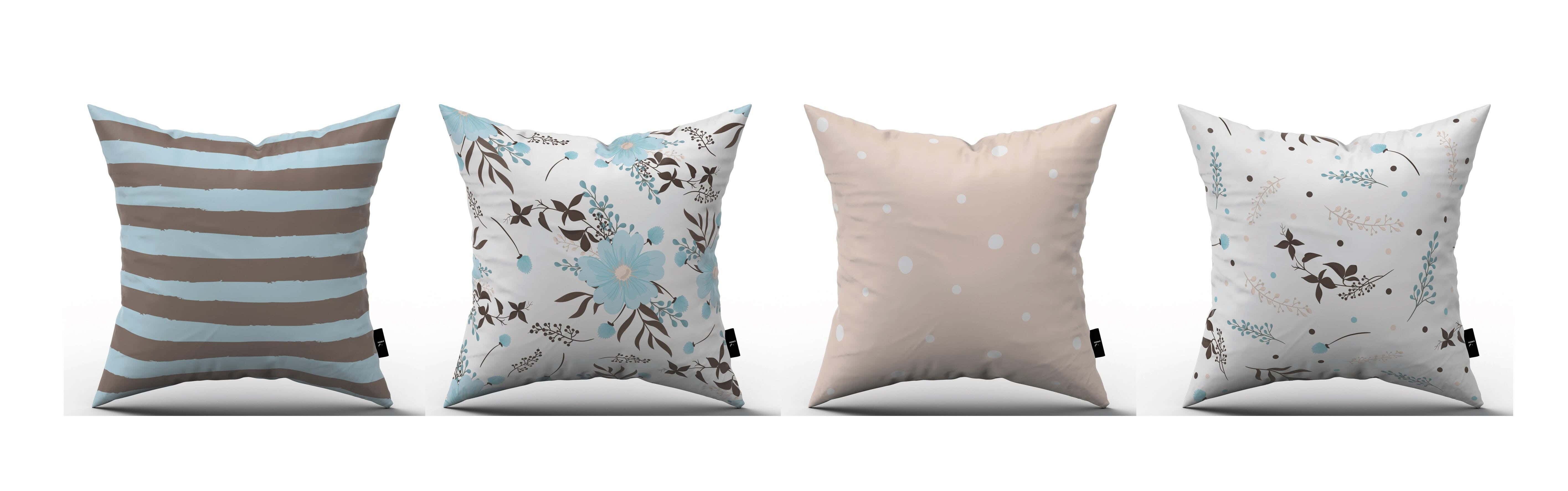 Cushion Cover Set, 4 Pieces - Multicolor