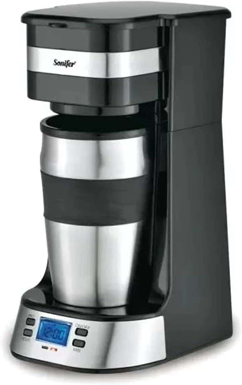 Sonifer SF-3566 Coffee Maker, 650-750 Watt - Black Silver