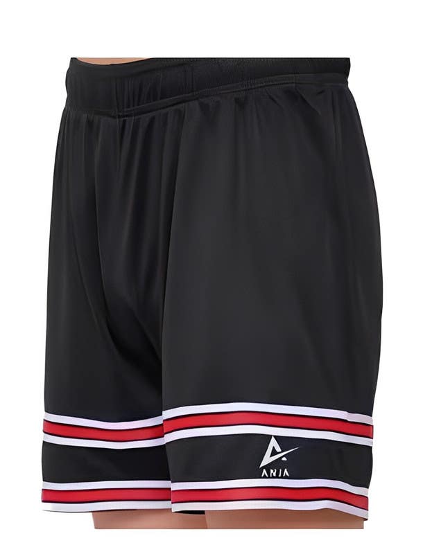 Anja Polyester Sport Shorts, For Girls - Black