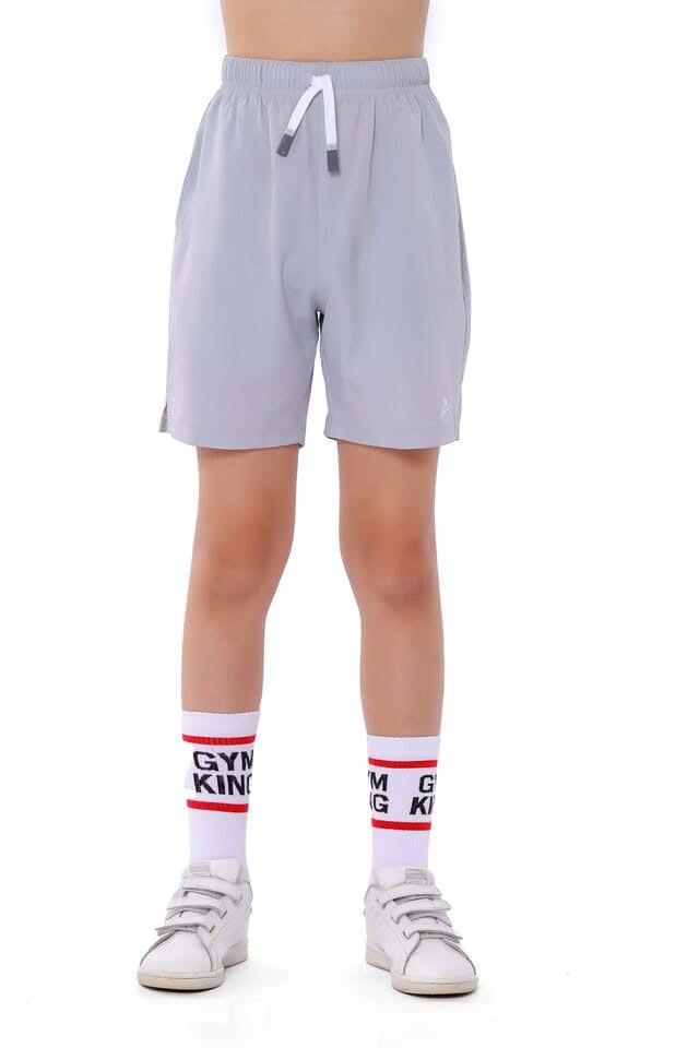 Anja Polyester Sport Shorts, For Boys - Grey