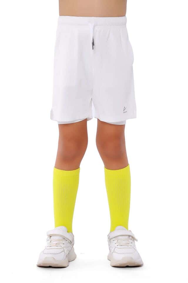 Anja Polyester Sport Shorts, For Boys - White