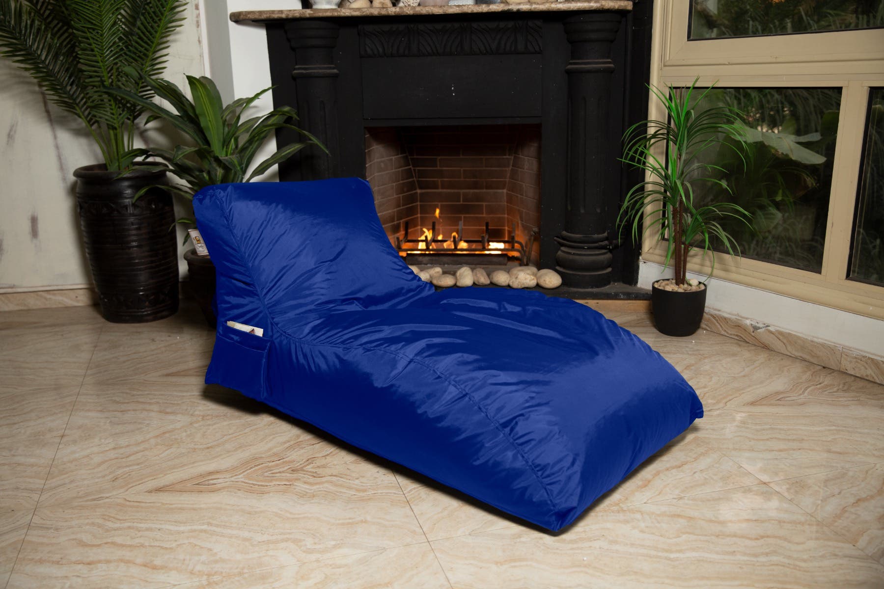 Waterproof Fabric Bean Bag, 135×75×76 cm - Blue