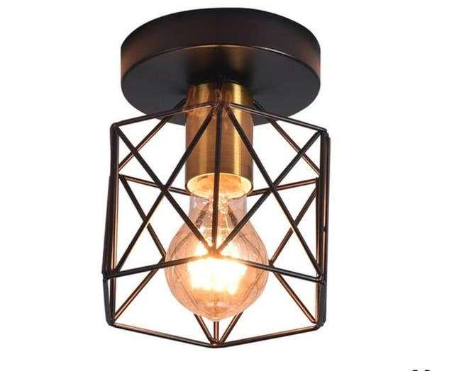 Modern Ceiling Chandelier, 20x20x20 cm - Black Gold