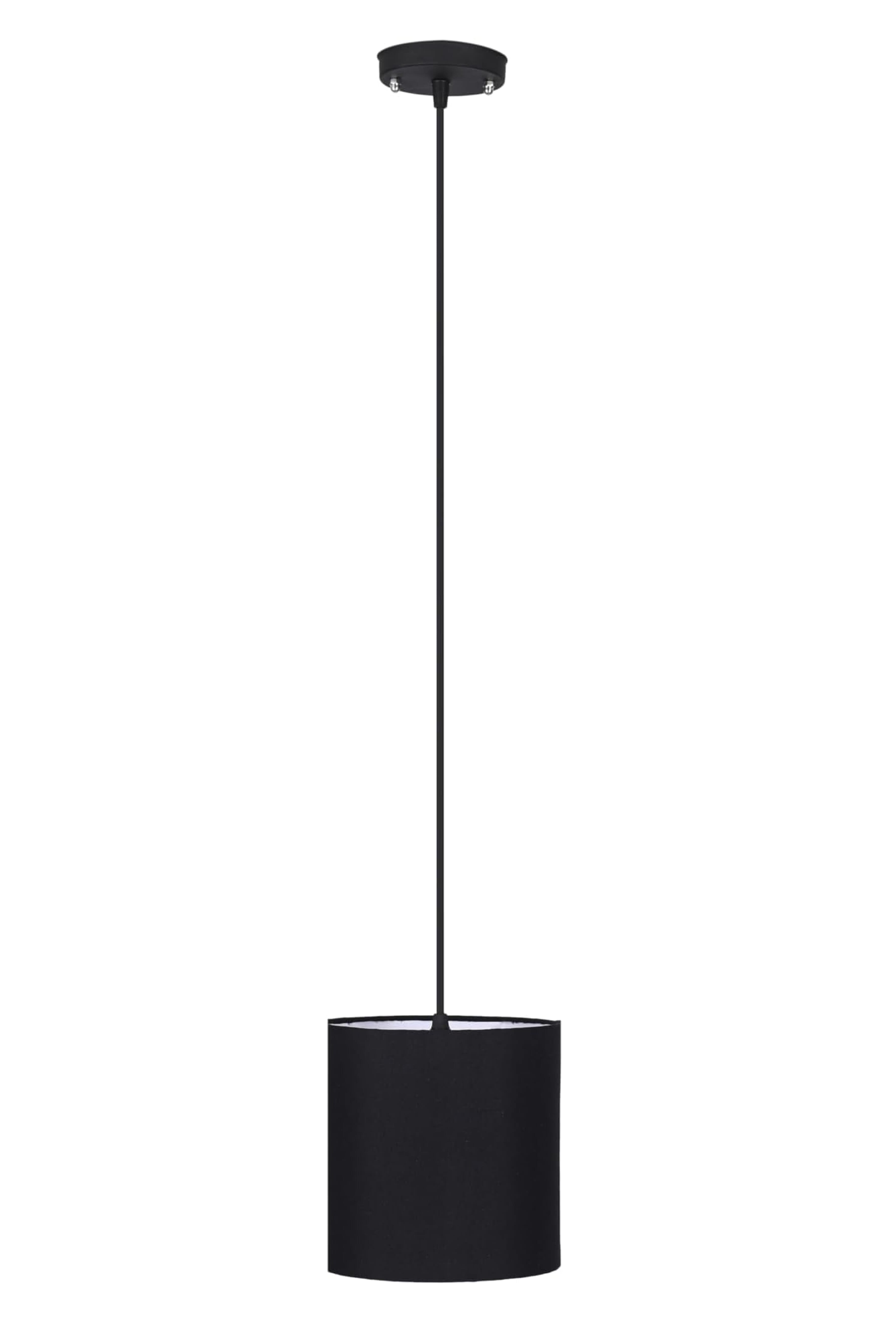 Pendant Light Fixture With Rust-Resistant Metal Coating And Dual Lighting Options (White and Warm) - Black