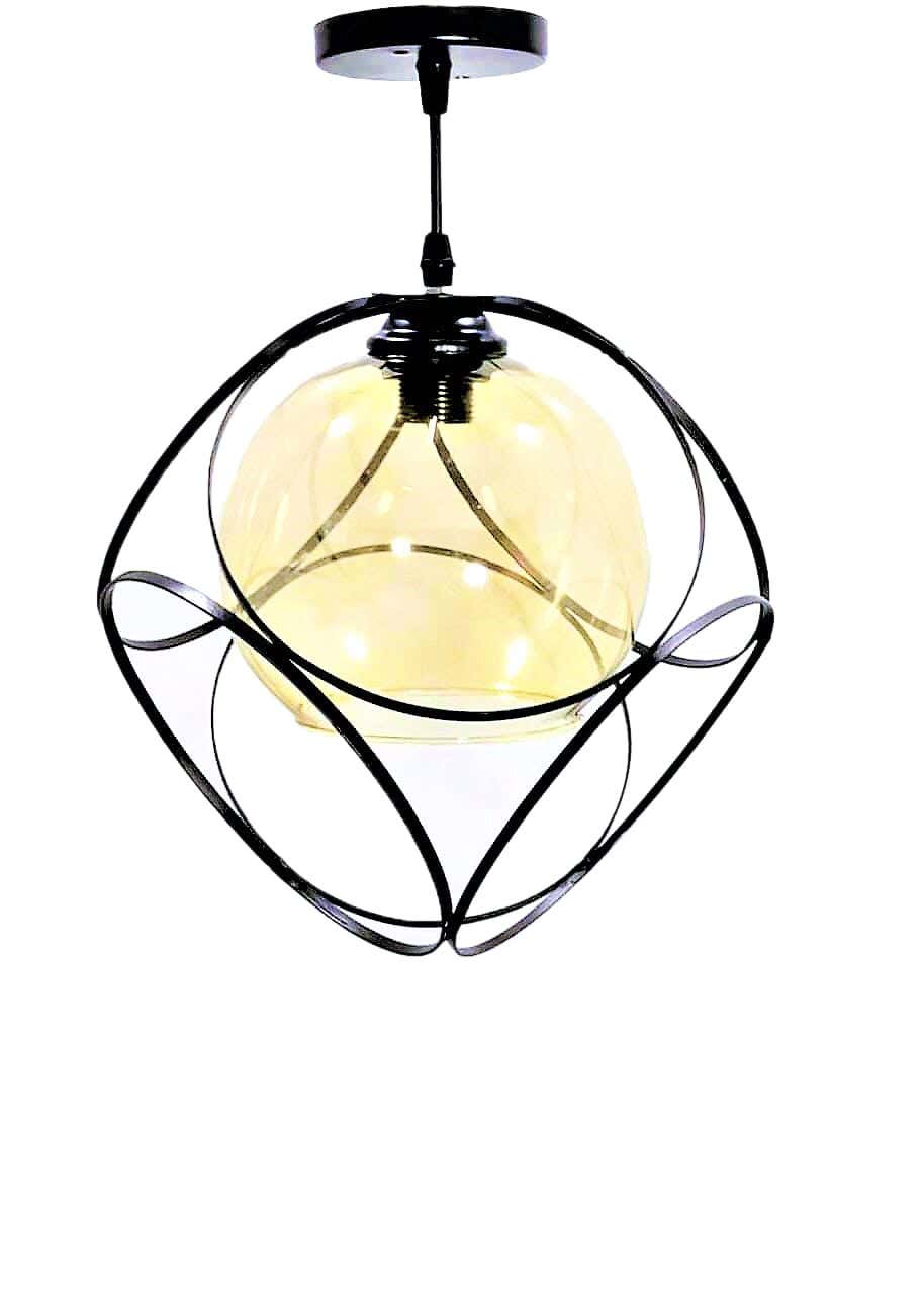 Pendant Light With Rust-Resistant Metal Coating And Dual Lighting Options (White and Warm) - Black Brown